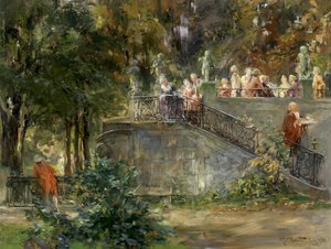 Fiesta en el jardín de Ferdinand Brutt